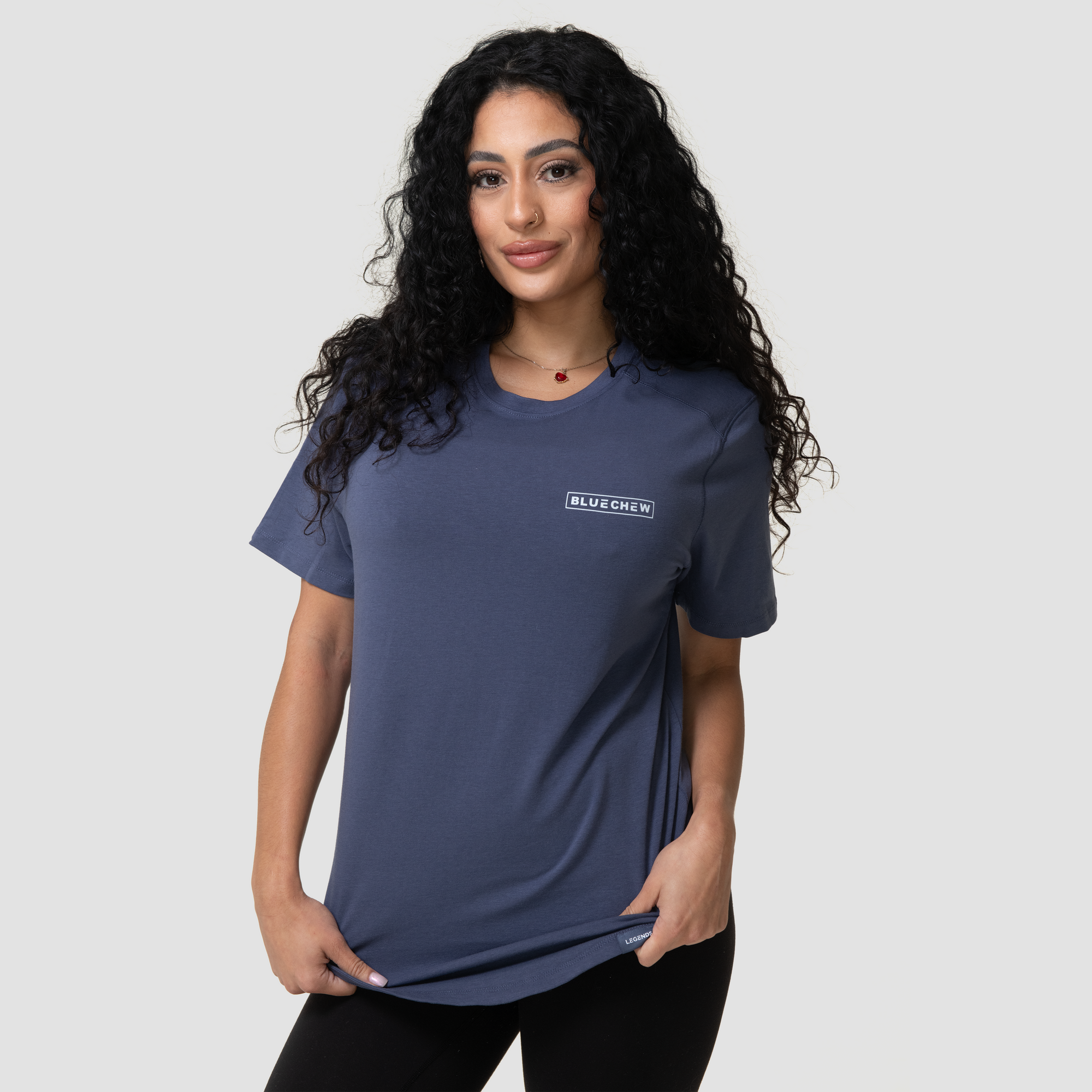 Legends Aviation Tee Split-Hem BlueChew Logo